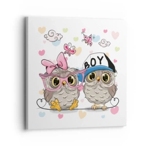 Canvastavla - Bild på duk - Låt oss älska varandra! - 30x30 cm