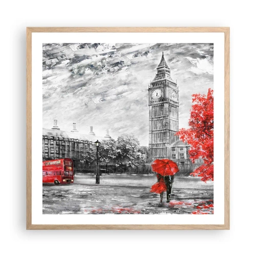 Affisch i ram av ljusek - Spännande dag - 60x60 cm