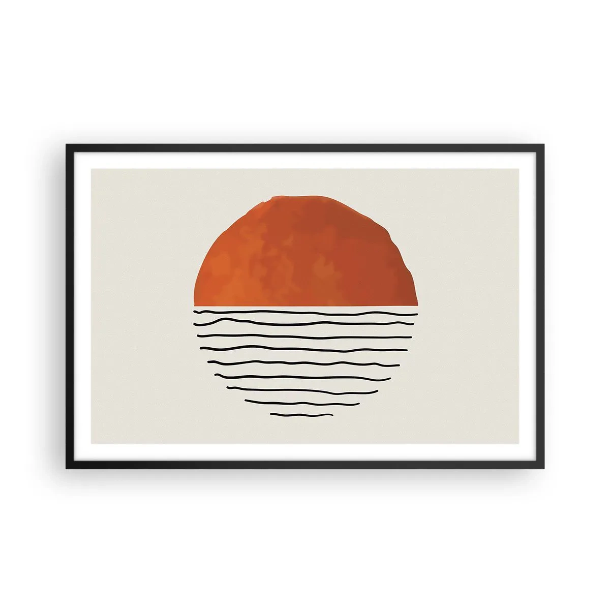 Affisch i svart ram - I japansk stämning - 91x61 cm