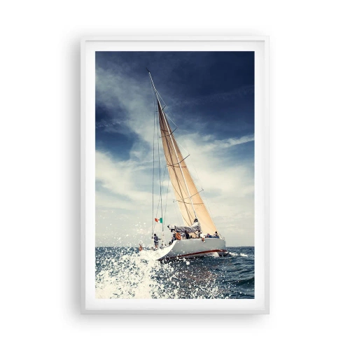 Affisch i vit ram - De hinner inte ikapp oss! - 61x91 cm