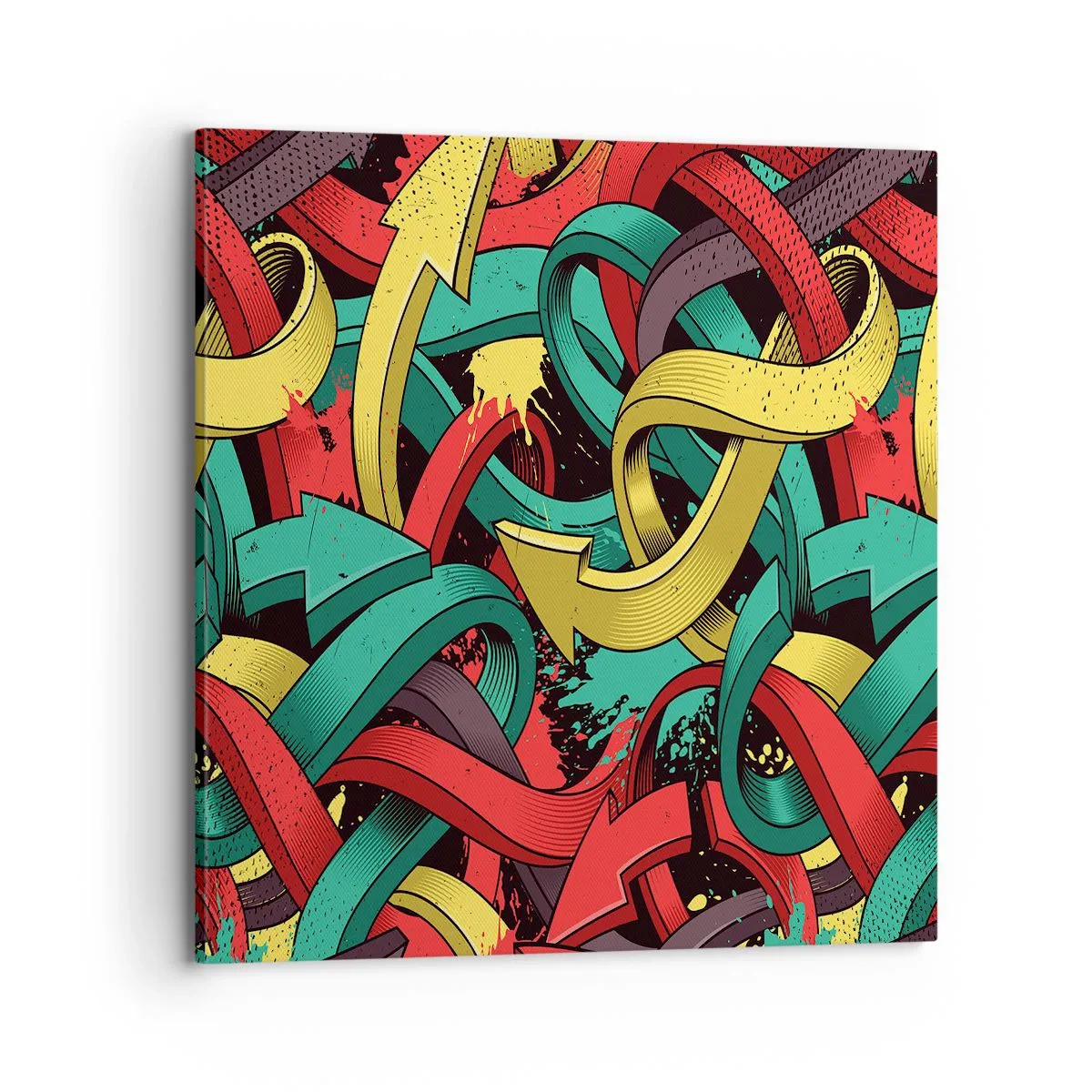 Canvastavla - Bild på duk - Vilken väg till målet? - 70x70 cm