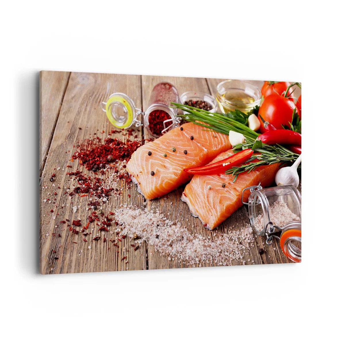 Canvastavla - Bild på duk - Norskt äventyr i köket - 120x80 cm