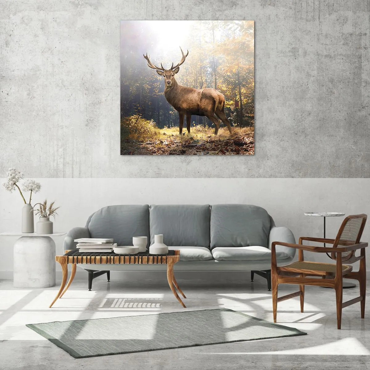 Glastavla - Bild på glas - I fullt majestät - 40x40 cm