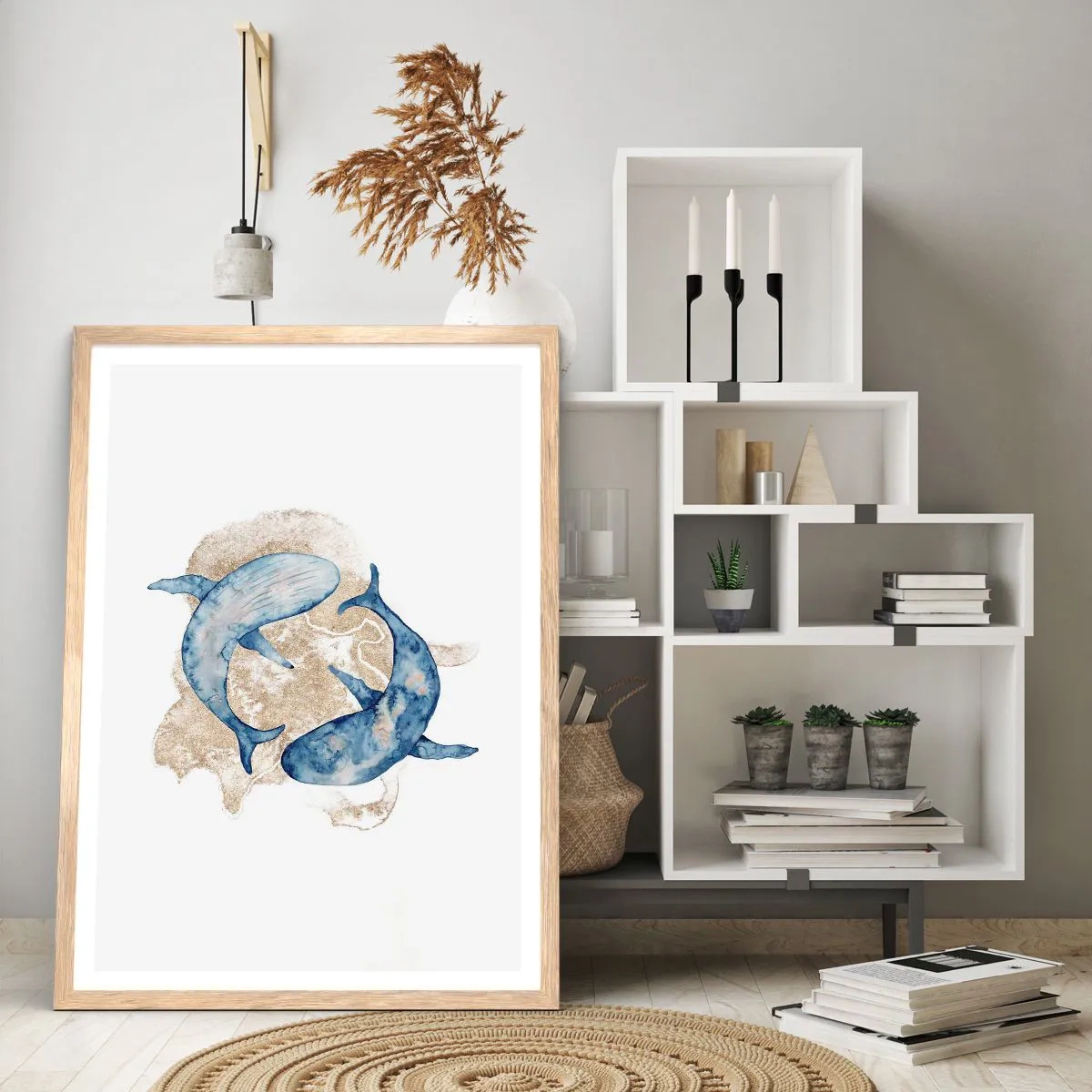 Affisch i ram av ljusek - Vänskap eller kärlek? - 70x100 cm