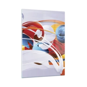 Glastavla - Bild på glas - Elementens dans - 50x70 cm