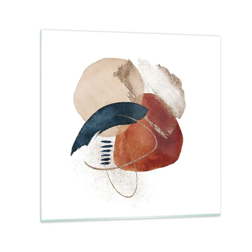 Glastavla - Bild på glas - Oval komposition - 50x50 cm