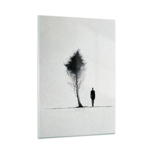 Glastavla - Bild på glas - Vi vandrar alla - 50x70 cm