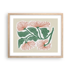 Affisch i ram av ljusek - Folkligt och modernt - 50x40 cm