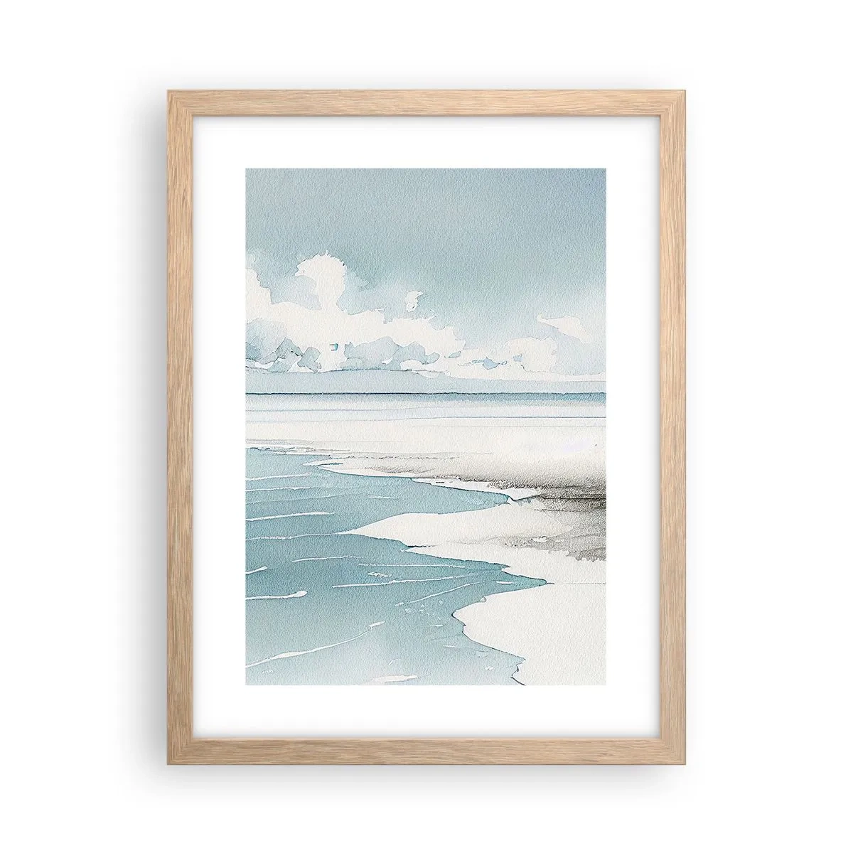 Affisch i ram av ljusek - Milt tidvatten - 30x40 cm