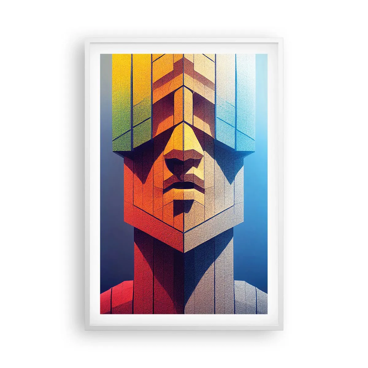 Affisch i vit ram - En man med principer - 61x91 cm