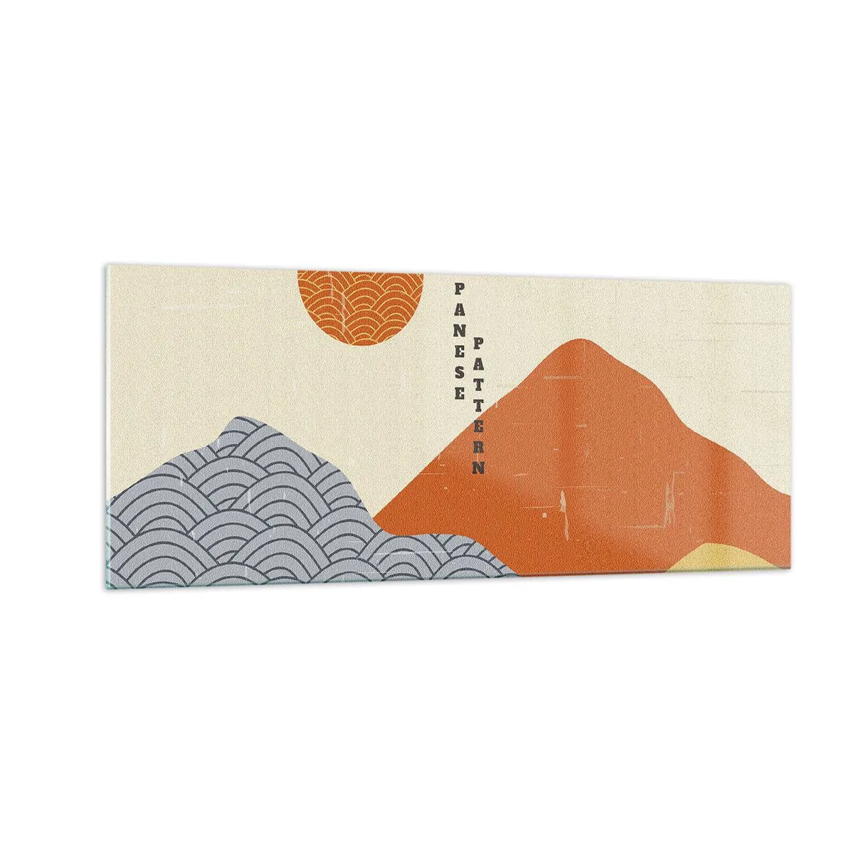 Glastavla - Bild på glas - I den japanska andan - 100x40 cm