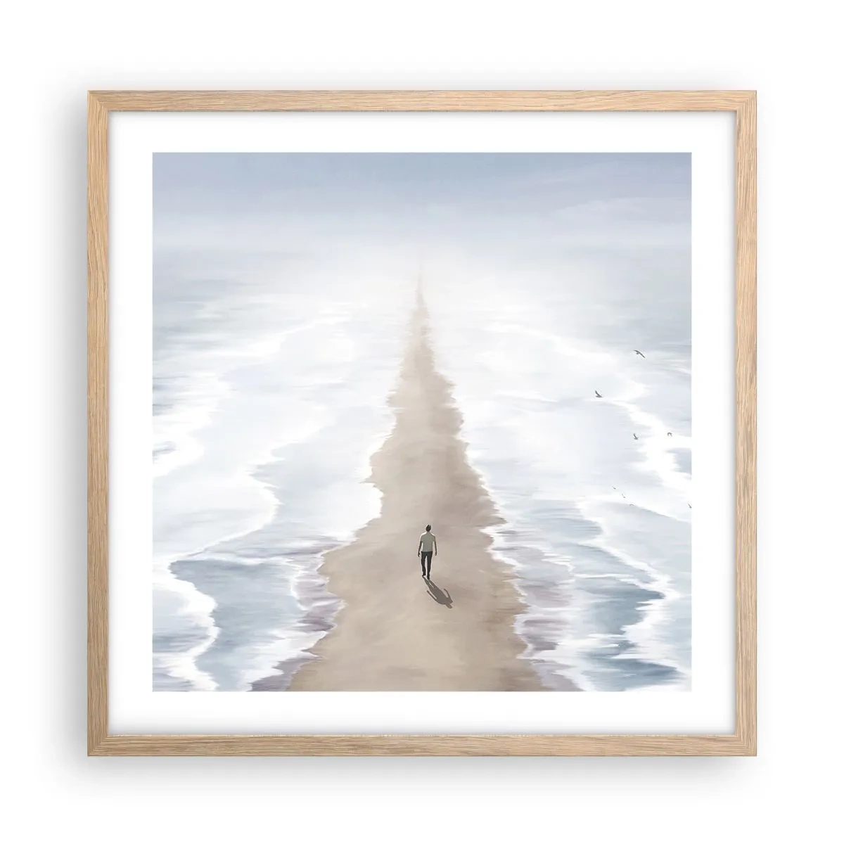 Affisch i ram av ljusek - Ljus framtid - 50x50 cm