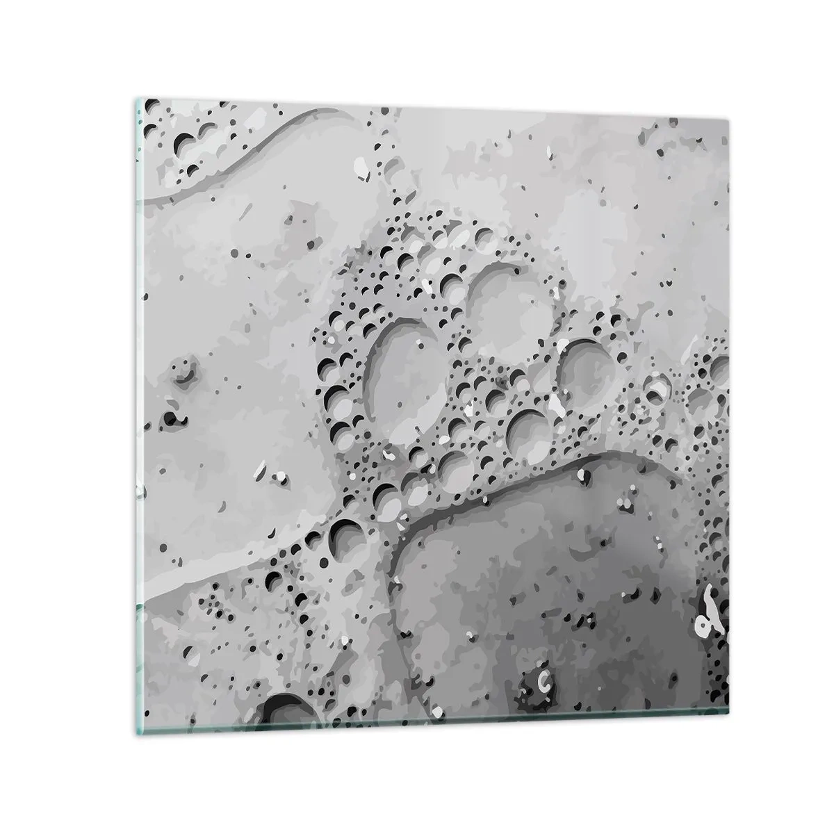 Glastavla - Bild på glas - Spår efter skum - 70x70 cm