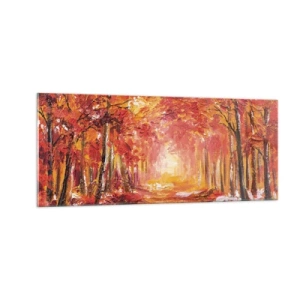 Glastavla - Bild på glas - Kopparskog - 100x40 cm