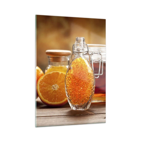Glastavla - Bild på glas - Soliga smaker och aromer - 50x70 cm