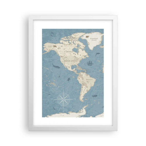 Affisch i vit ram - En värld inom räckhåll - 30x40 cm