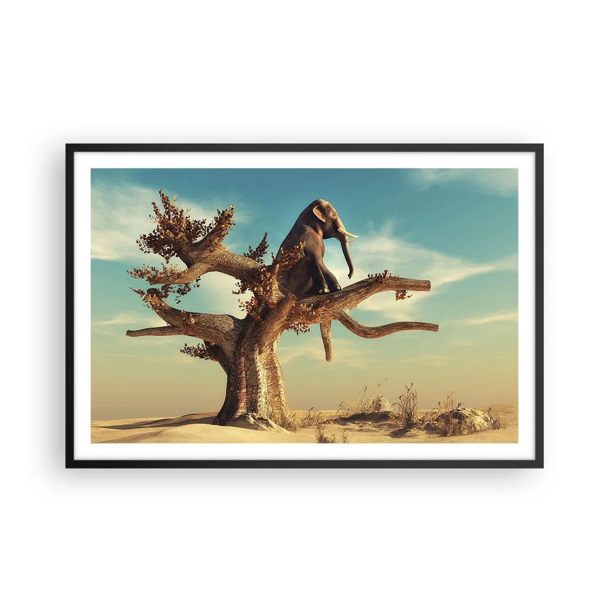 Affisch i svart ram - Ny synvinkel - 91x61 cm