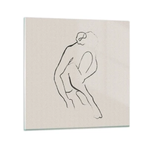 Glastavla - Bild på glas - Intim skiss - 70x70 cm