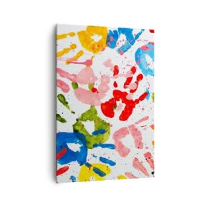 Canvastavla - Bild på duk - Följs spåren - 70x100 cm