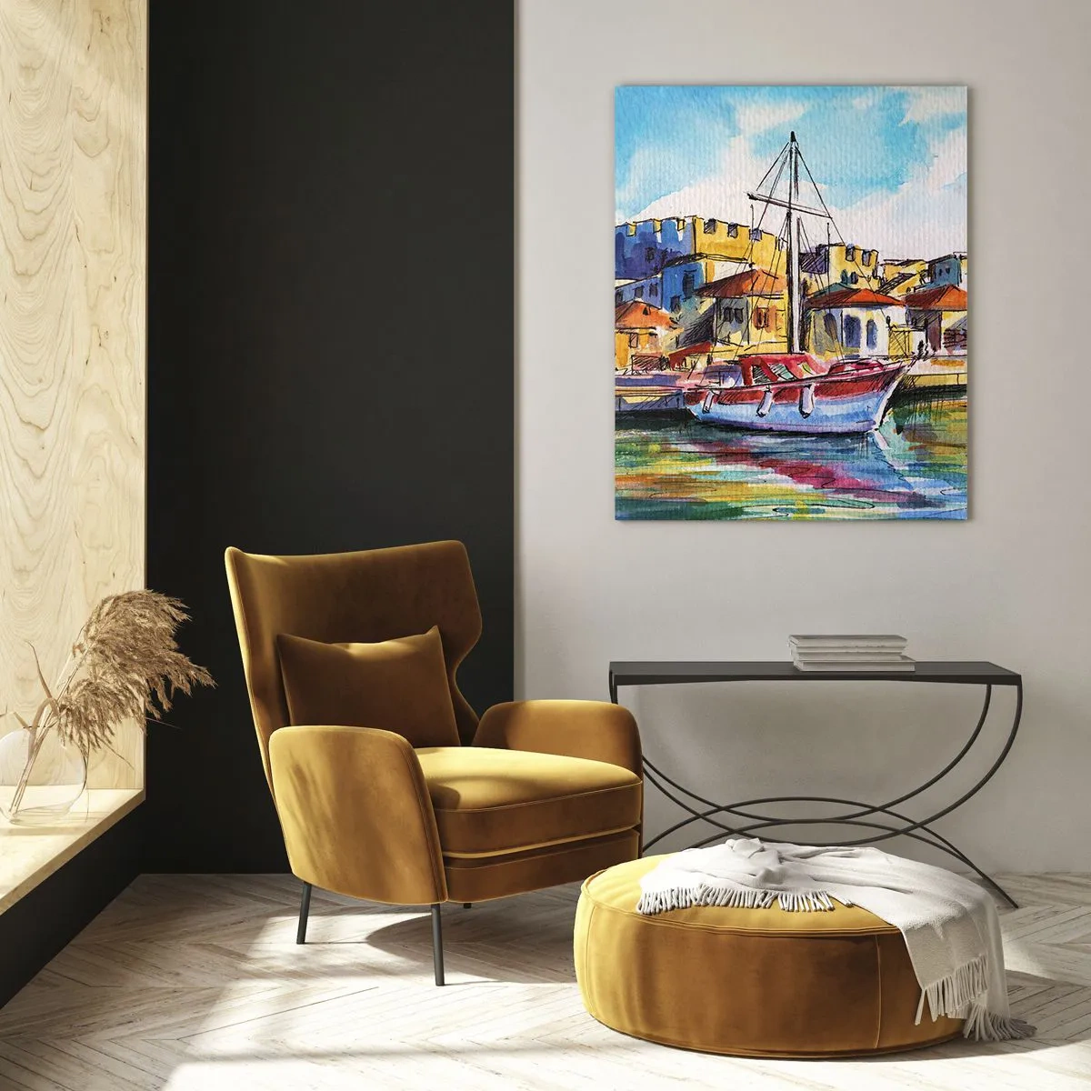 Glastavla - Bild på glas - Regnbågseftermiddag - 50x70 cm