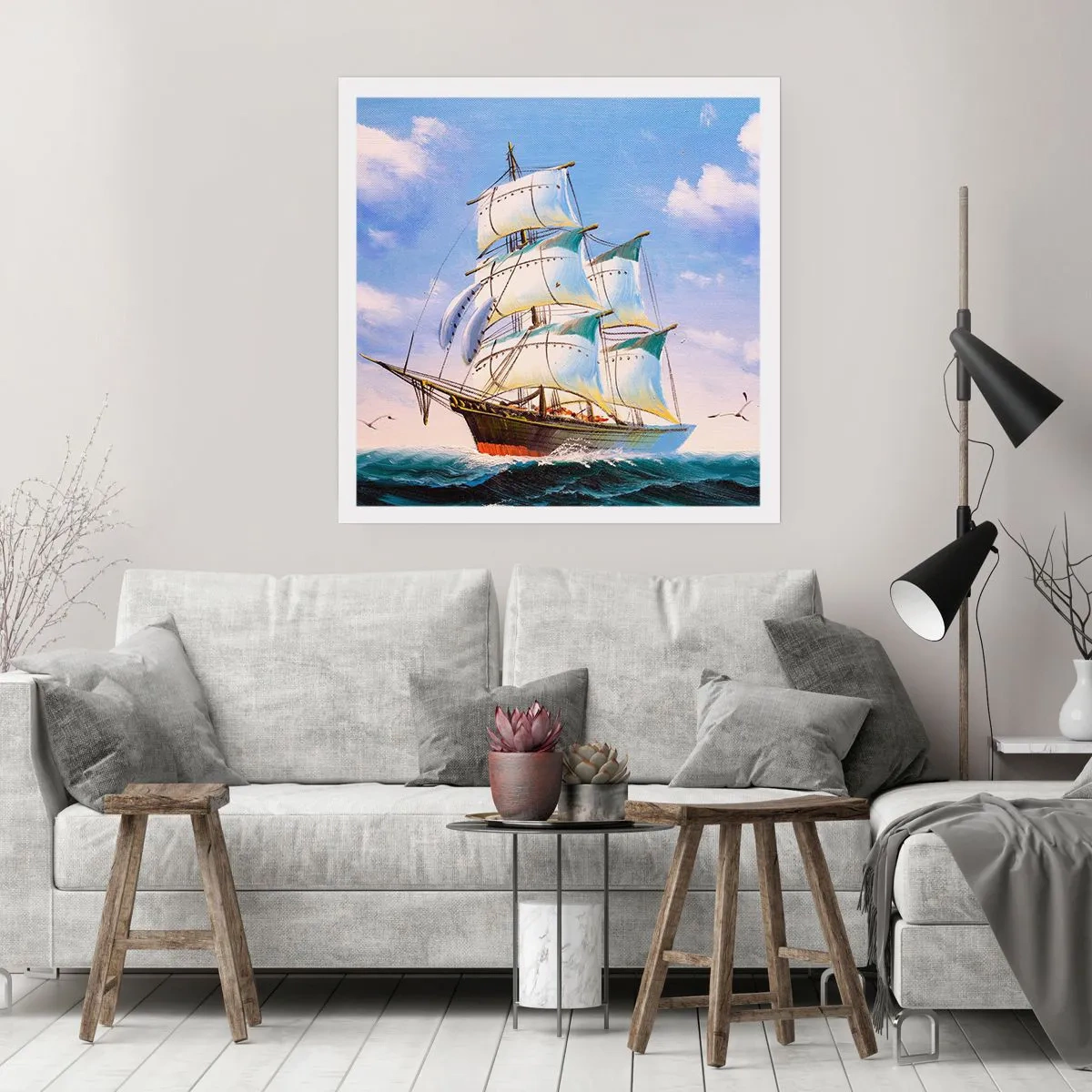 Affisch - Stolt med vinden - 60x60 cm