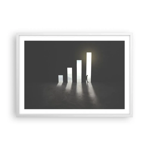 Affisch i vit ram - Framgång - ett intryck - 70x50 cm