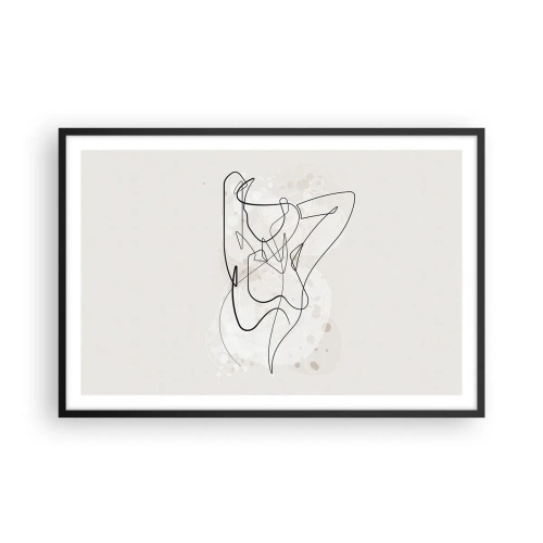 Affisch i svart ram - Konsten att förföra - 91x61 cm