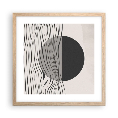 Affisch i ram av ljusek - Halvdan komposition - 40x40 cm