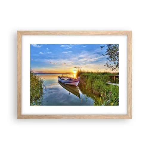 Affisch i ram av ljusek - Uppfyllda drömmars vik - 40x30 cm