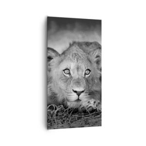 Canvastavla - Bild på duk - Kunglig valp - 65x120 cm