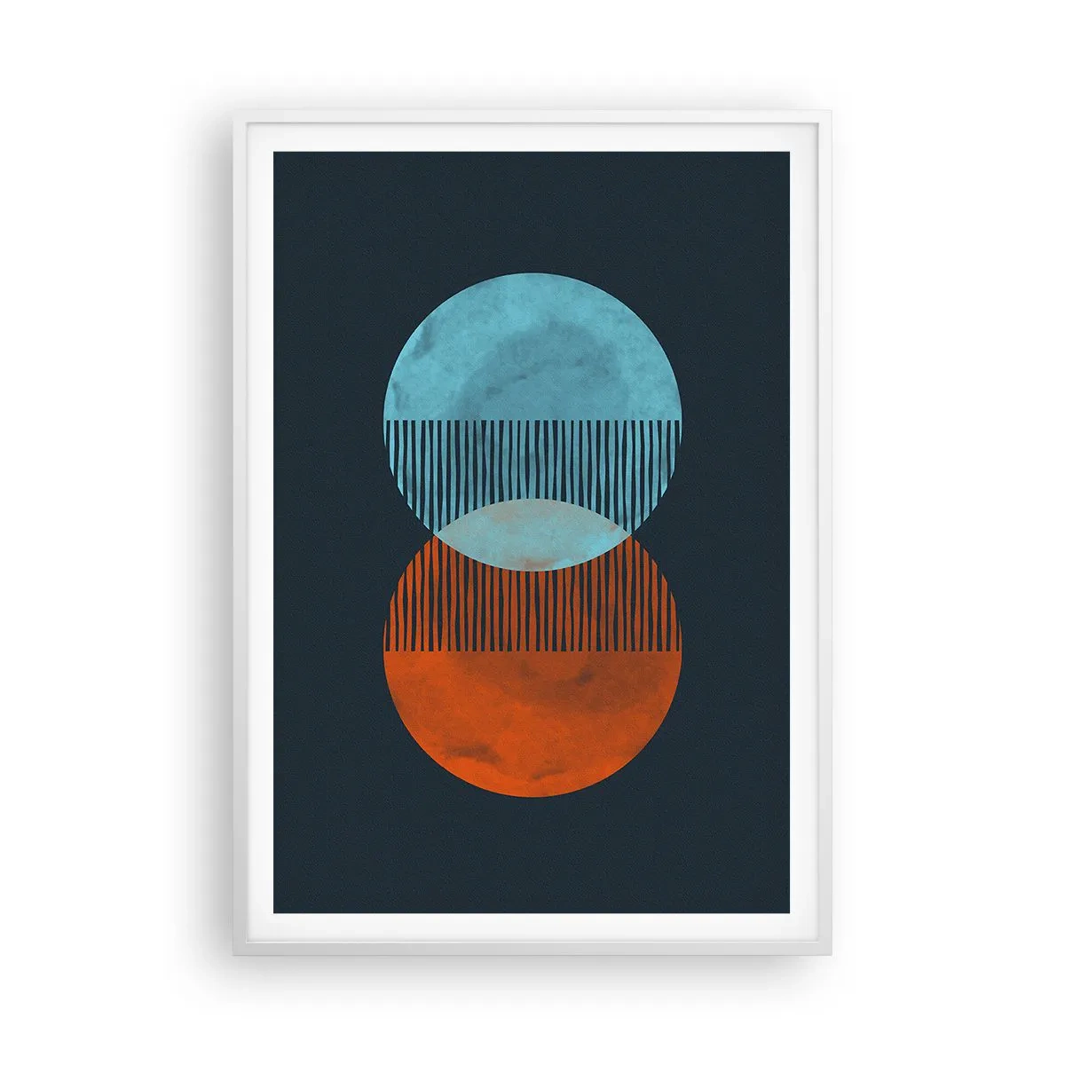 Affisch i vit ram - Astronomisk fantasi - 70x100 cm