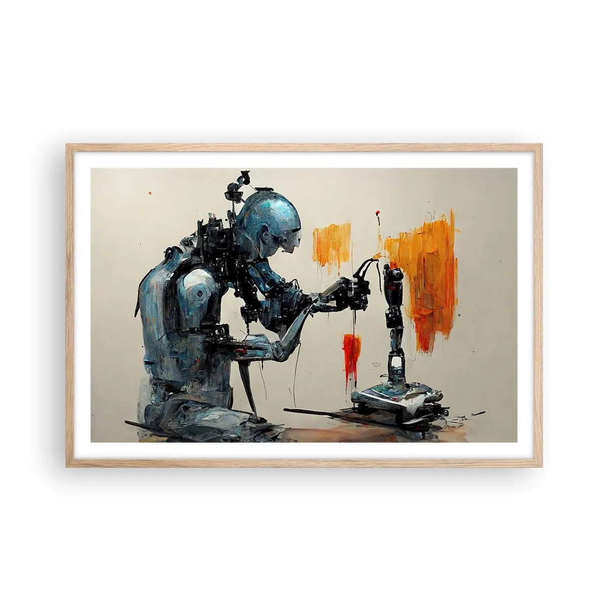 Affisch i ram av ljusek - Kommer i morgon... - 91x61 cm