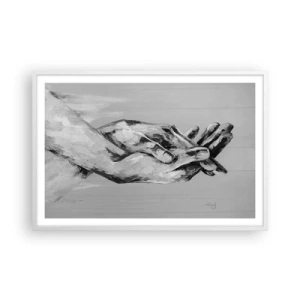 Affisch i vit ram - Början... - 91x61 cm