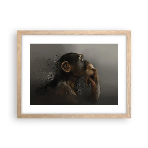 Affisch i ram av ljusek - Säkert en tänkare - 40x30 cm