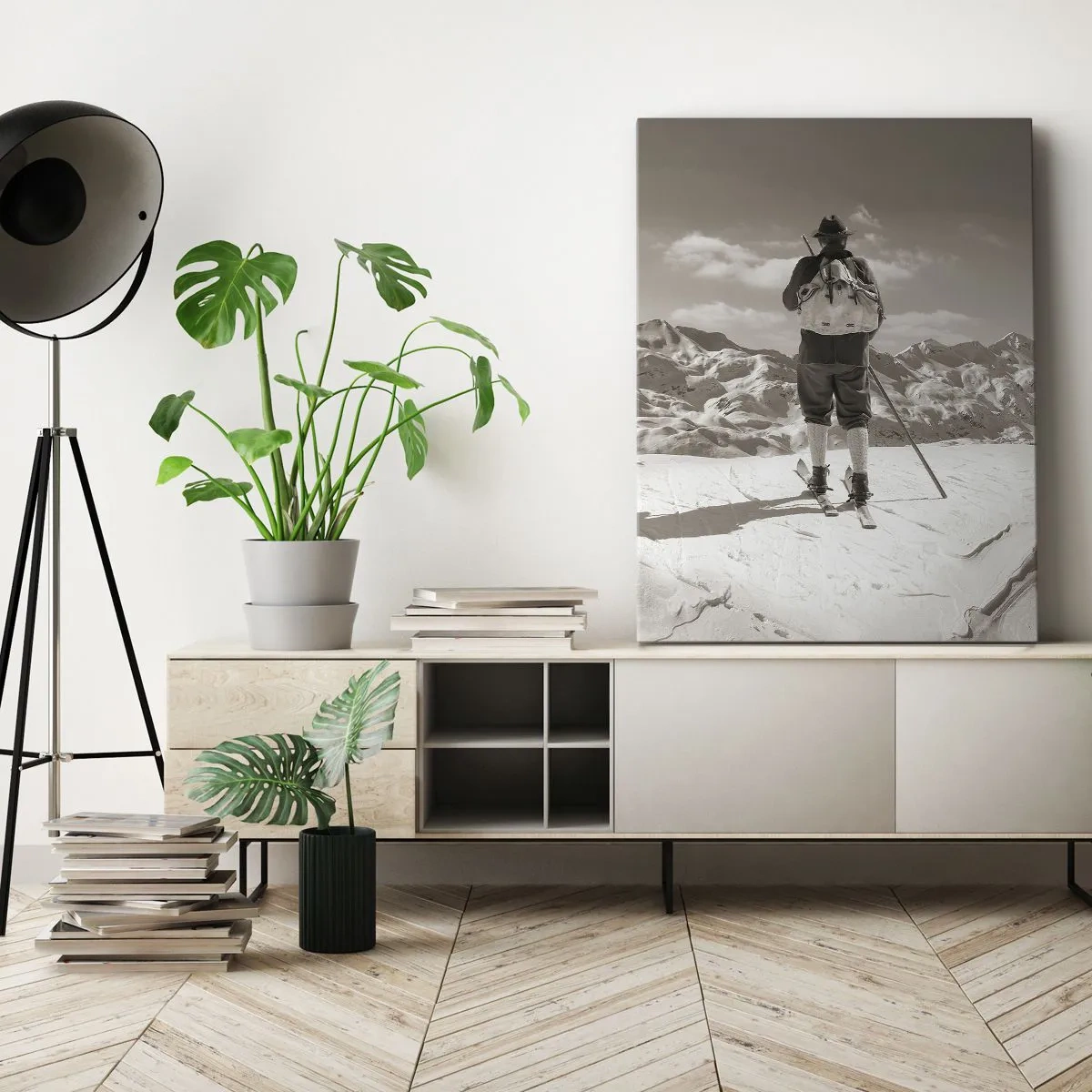 Canvastavla - Bild på duk - Och fjällen är samma - 50x70 cm