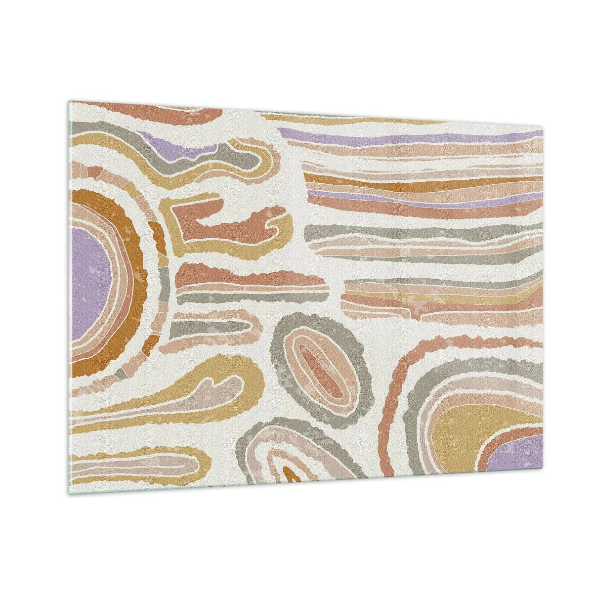 Glastavla - Bild på glas - Färgglada tvärsnitt - 100x70 cm