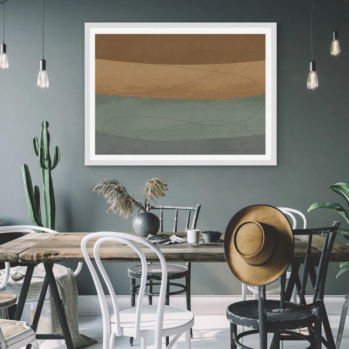 Affisch i vit ram - Horisontell komposition - 91x61 cm