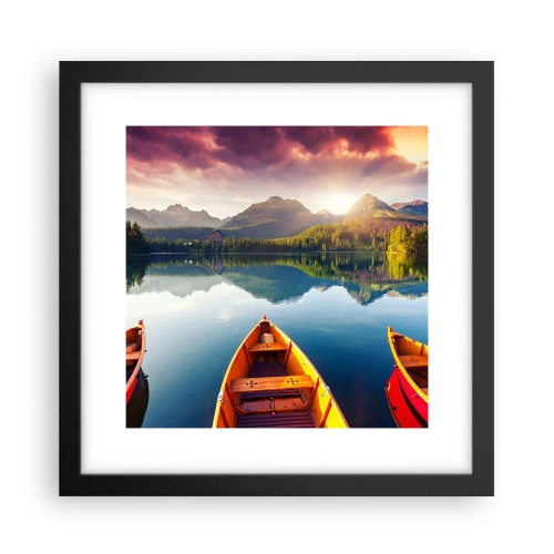 Affisch i svart ram - Ingenting mot naturen - 30x30 cm