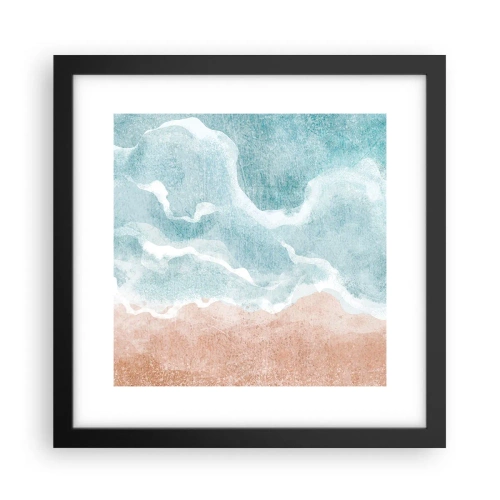 Affisch i svart ram - Abstraktion i moln - 30x30 cm