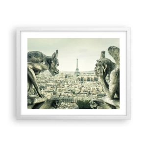 Affisch i vit ram - Ett samtal i Paris - 50x40 cm