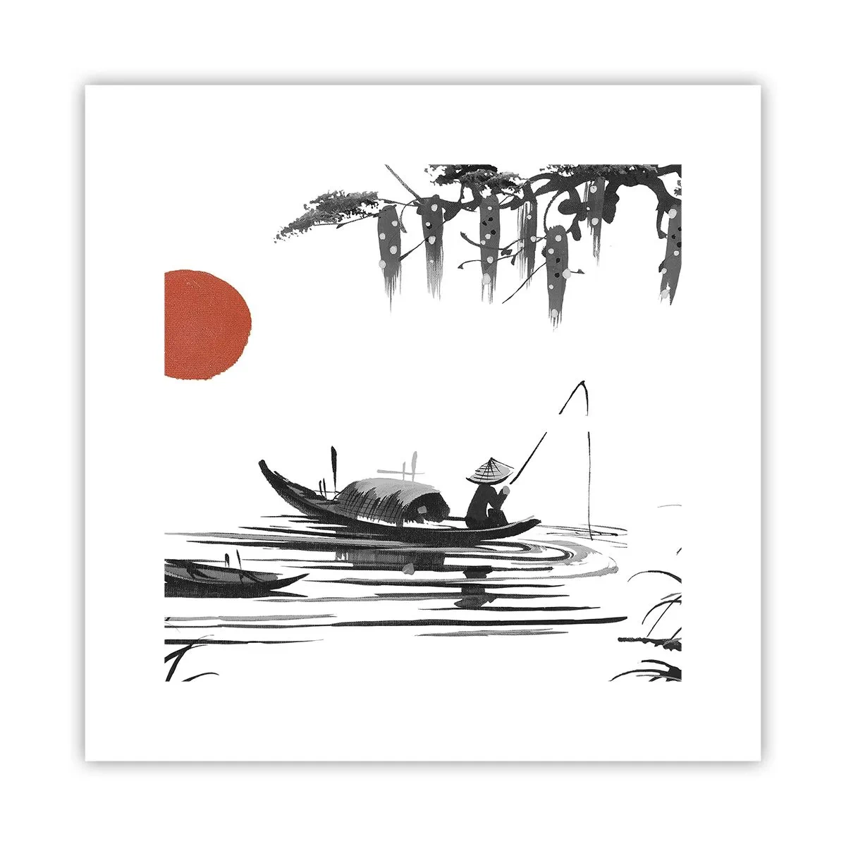 Affisch - Asiatisk eftermiddag - 30x30 cm