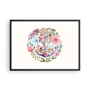 Affisch i svart ram - En seglares goda sömn - 70x50 cm