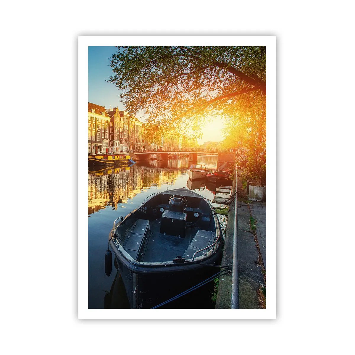 Affisch - En morgon i Amsterdam - 70x100 cm