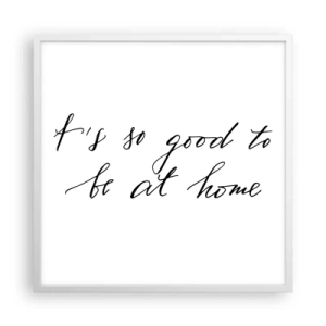 Affisch i vit ram - Hela sanningen - 60x60 cm