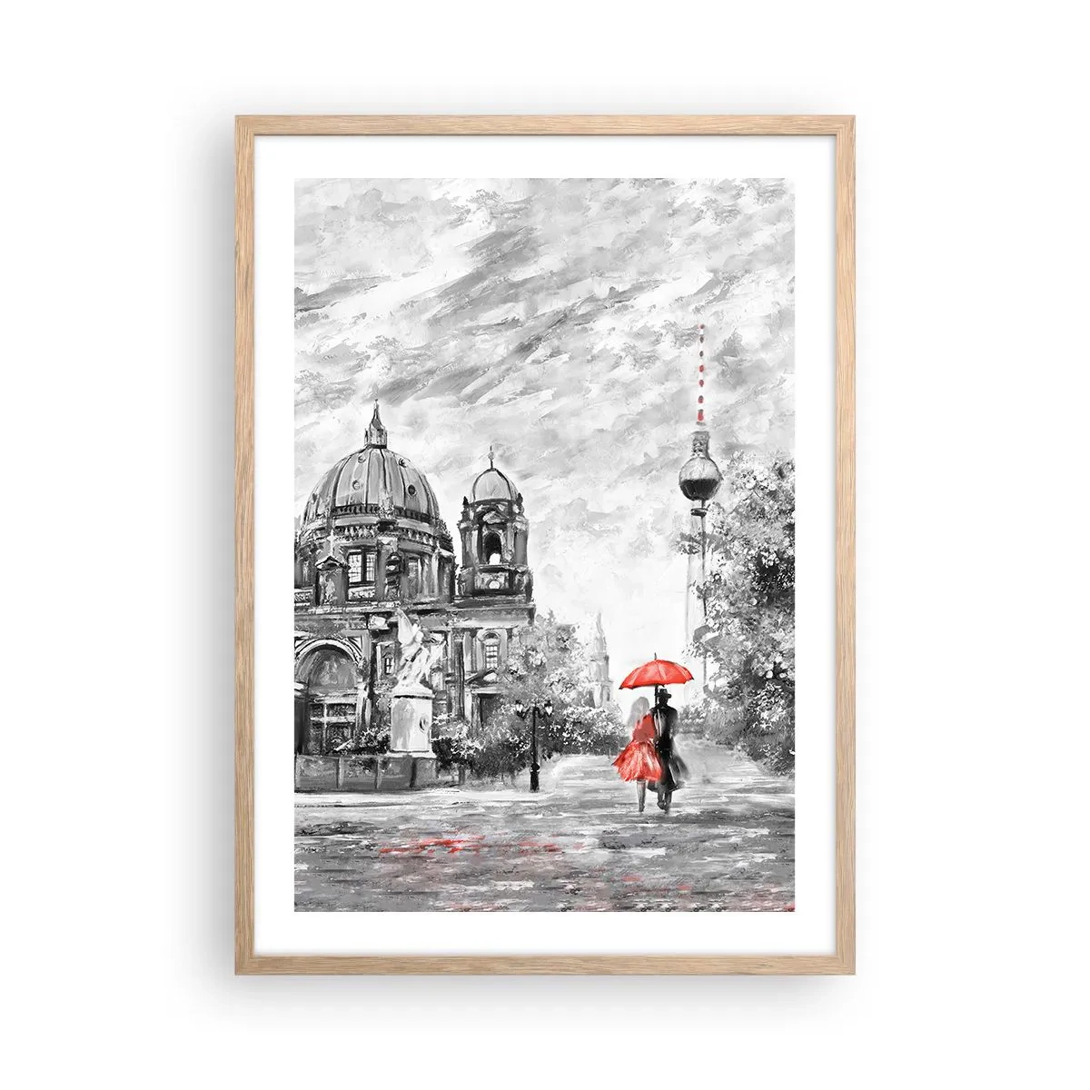 Affisch i ram av ljusek - Ett möte i Berlin - 50x70 cm