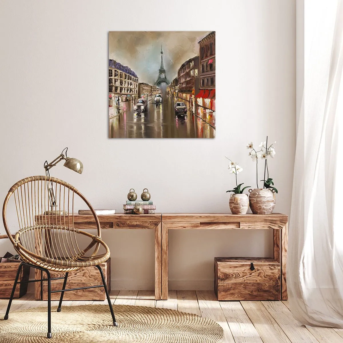 Canvastavla - Bild på duk - Det är bara tornet som räknas - 50x50 cm