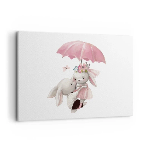 Canvastavla - Bild på duk - Det är just kärlek - 100x70 cm