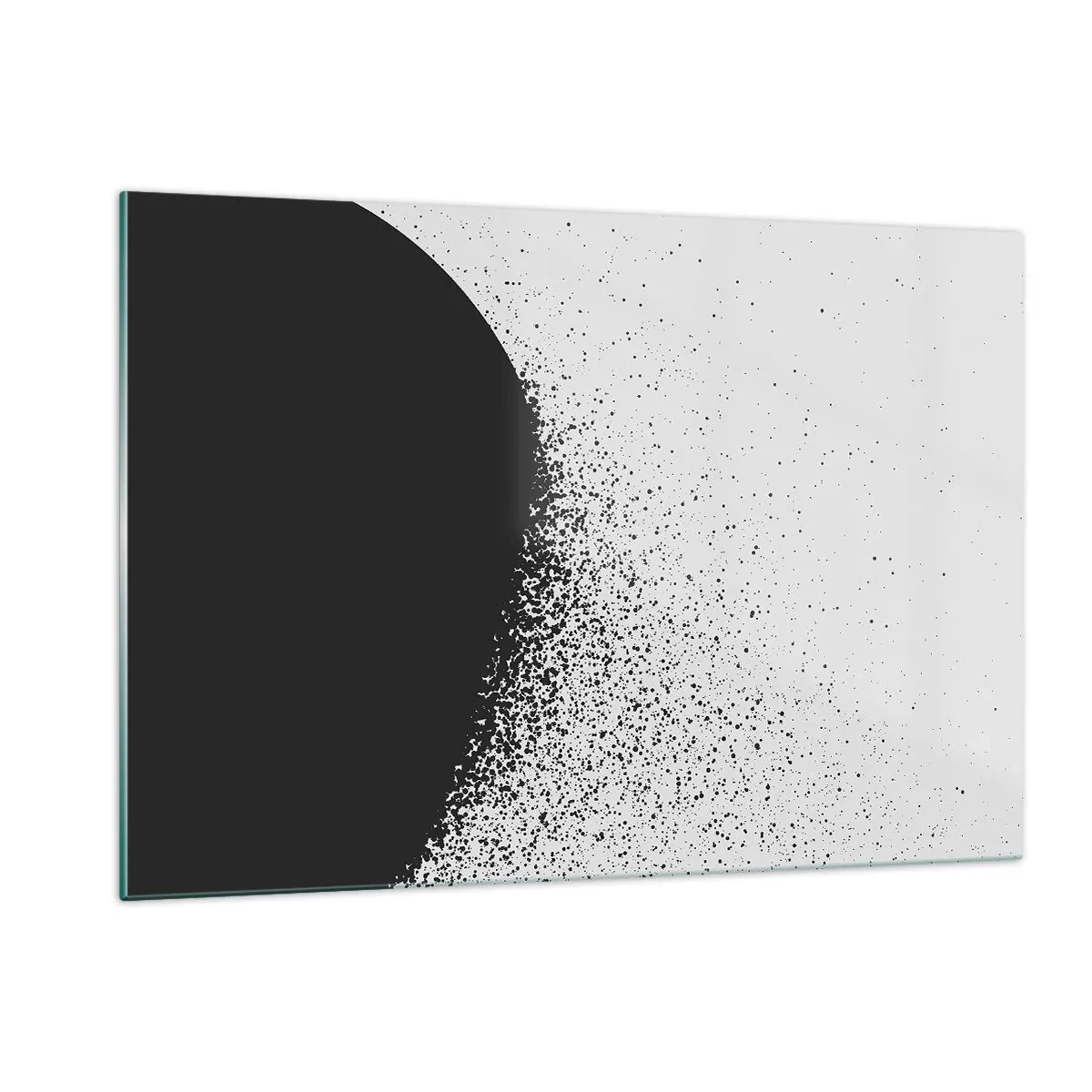 Glastavla - Bild på glas - Partiklarnas rörelse - 120x80 cm