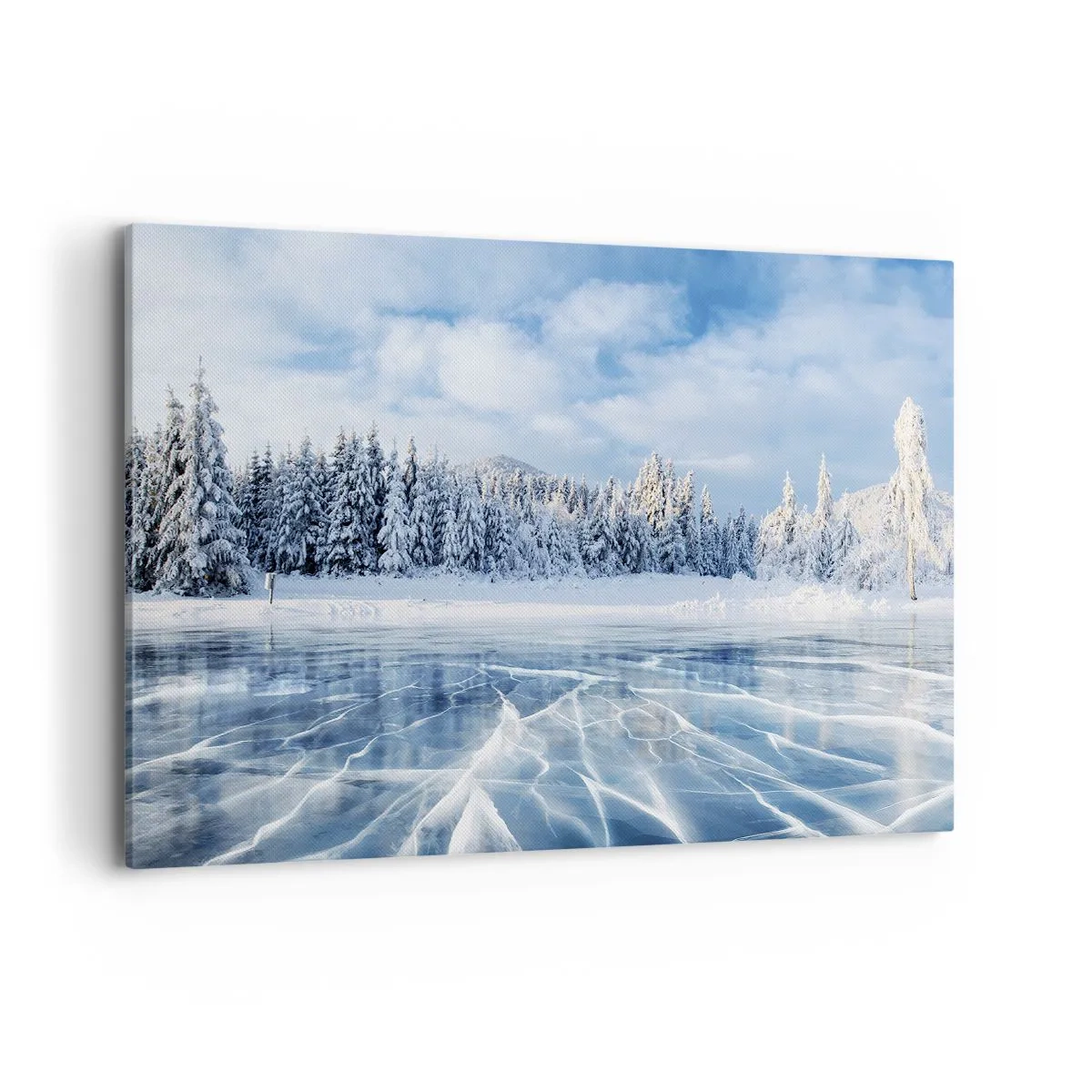 Canvastavla - Bild på duk - Bedårande och kristallisk vy - 100x70 cm