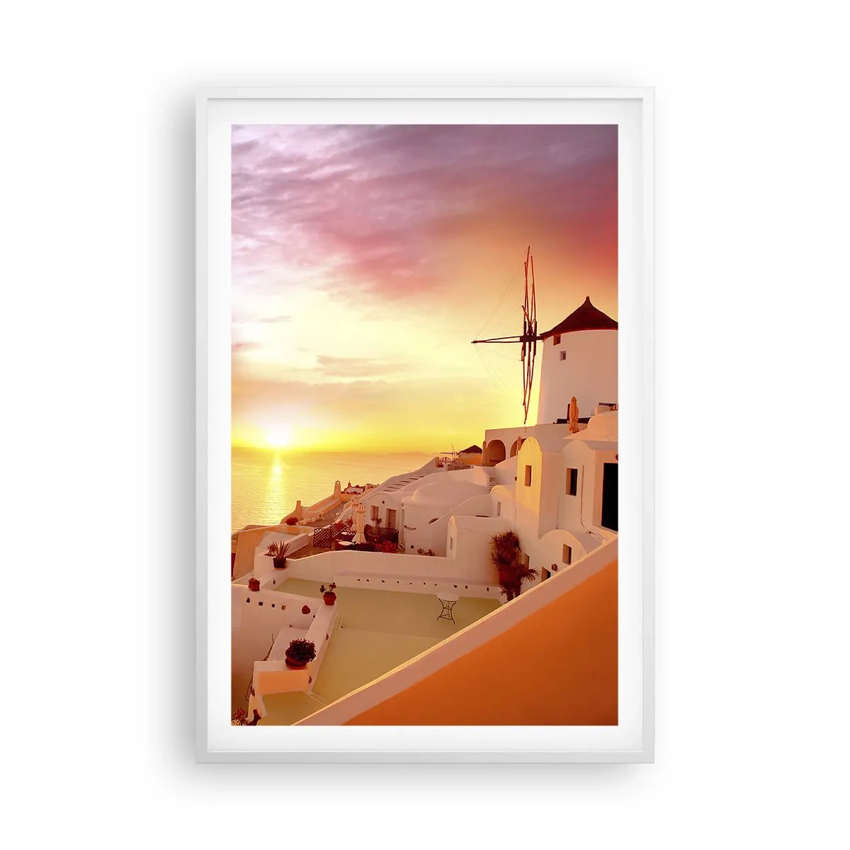 Affisch i vit ram - Smälta sig in i vitt och guld - 61x91 cm